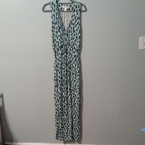 Motherhood Maternity Blue Leopard Print Maxi Dress